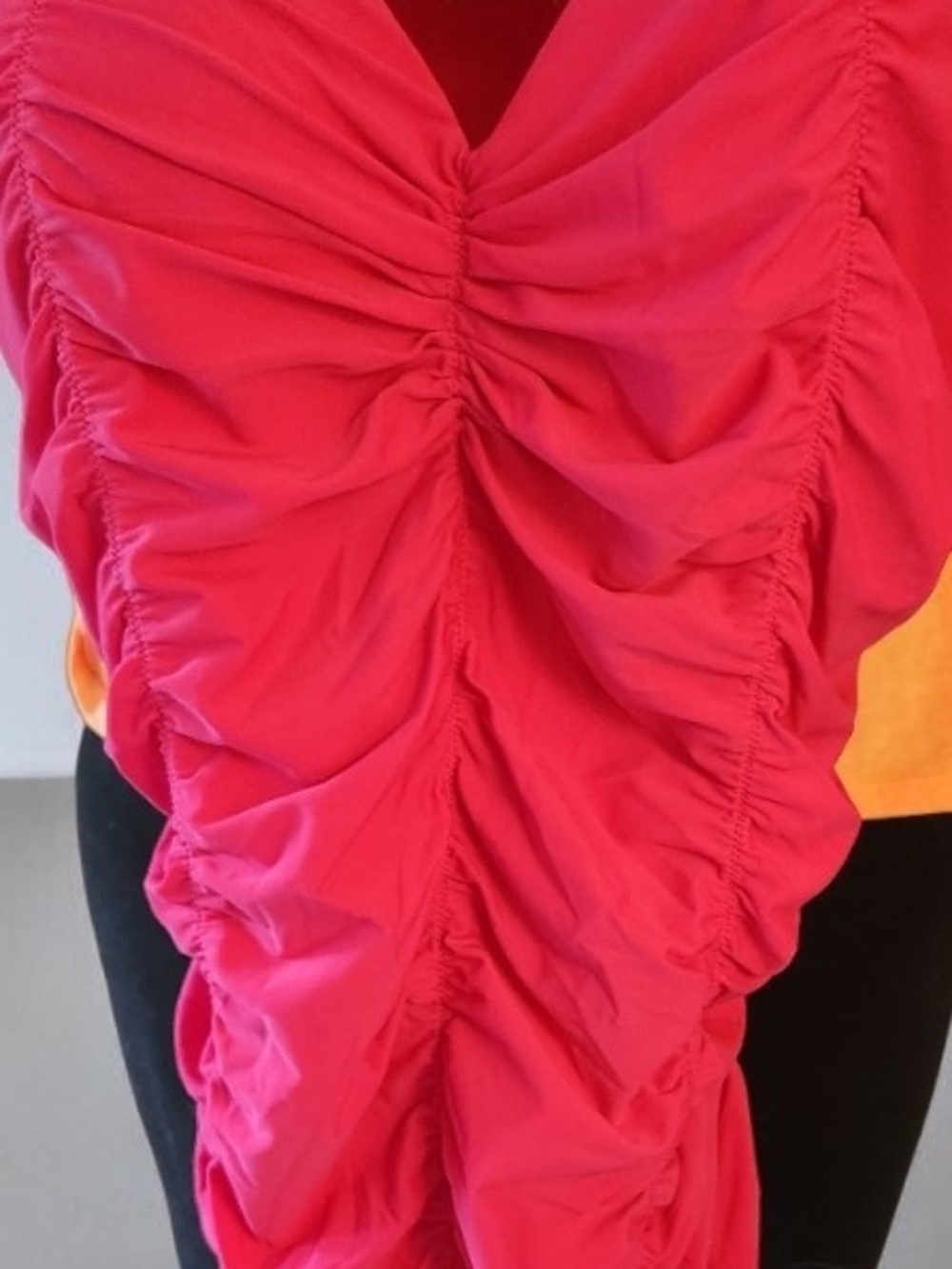 Ruched Hot Pink Swim TOP ■ EUC